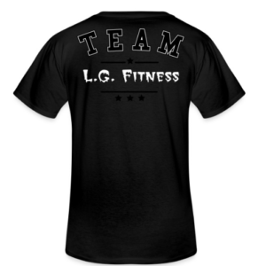 TEE SHIRT  "TEAM LG FITNESS" unisex noir Col V