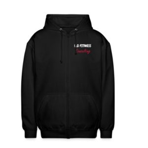 SWEAT ZIP CAPUCHE UNISEX noir LG Fitness Consulting