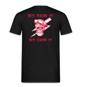 Tee-shirt training homme  tête de mort No Pain No Gain