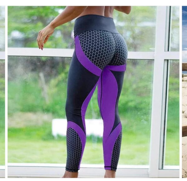 LEGGING FEMME NOIR/VIOLET MONT ALPIN HAUTE QUALITE