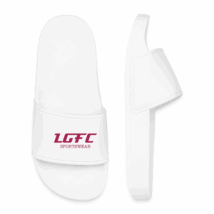 1 PAIRE DE CLAQUETTES LGFC Blanche/rose pointure 42