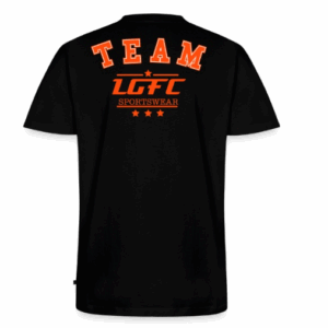 TEE SHIRT PREMIUM COL V TEAM LGFC NOIR/ORANGE